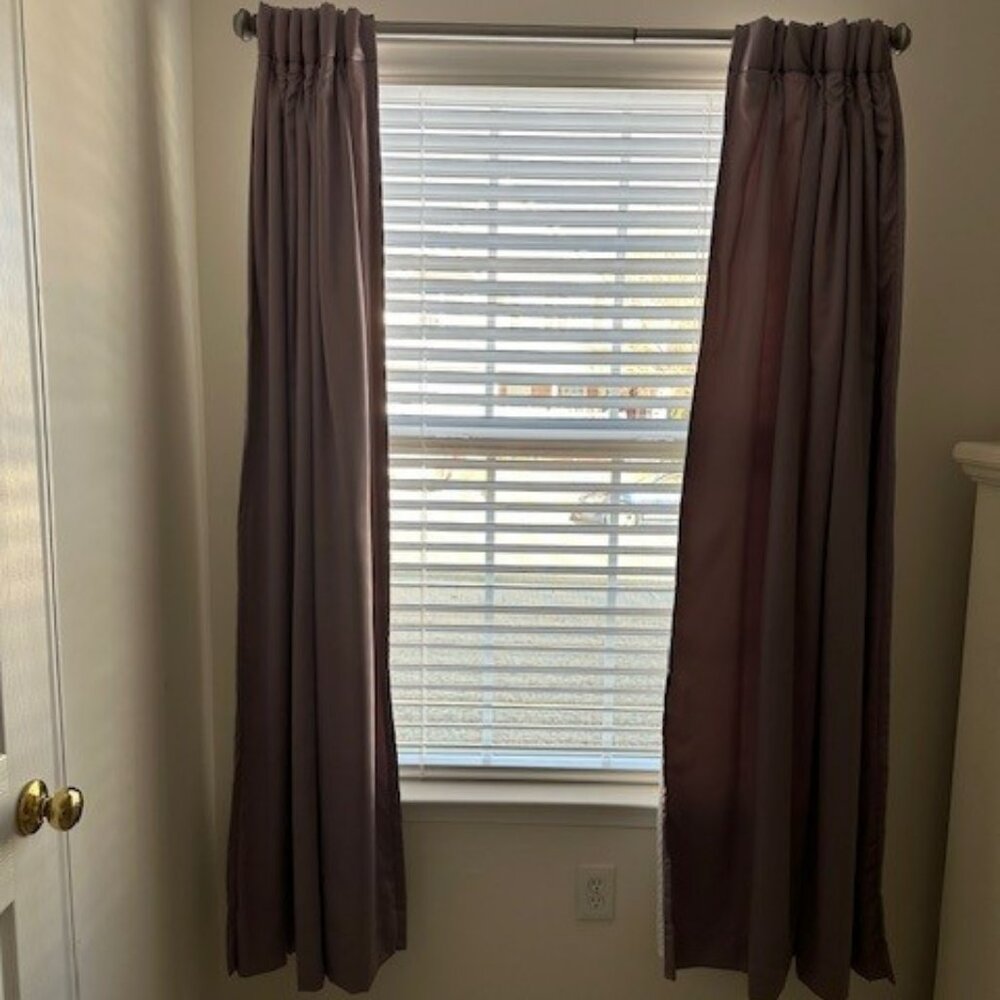 Room Darkening Panel Curtains in Mauve - Excellent Condition!